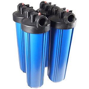 2.5in x 20in Standard Filter Housing 1.5 in NPT - Blue with Pressure Release