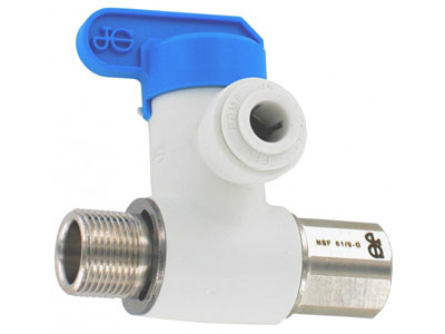 Angle Stop Adapter Valve<br>3/8in Thread Male Compression x 3/8in Thread Female Compression x 3/8in Tube