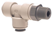 Swivel Male Run Tee<br>1/4in Tube x 1/8in BSPT Thread