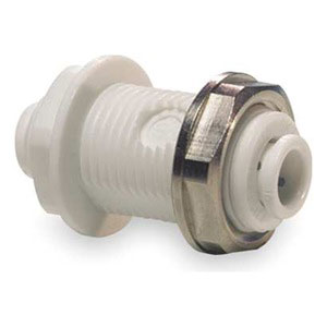 Bulkhead Union<br>1/2in Tube 1.06 Mounting Hold Dia.